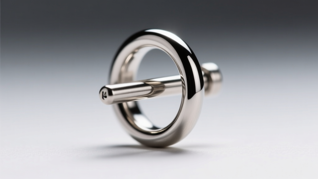 Macro view of a 14g threadless navel dangle showing the secure pin bend in a titanium receiving tube under bright stage lights.