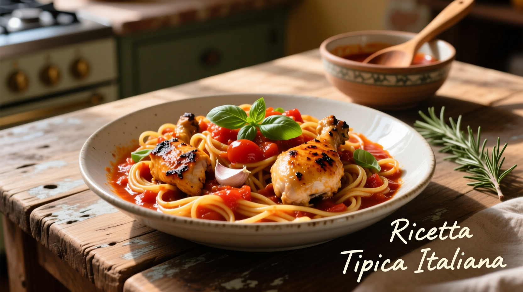 Authentic Italian Chicken Pasta with Tomato Sauce Recipe