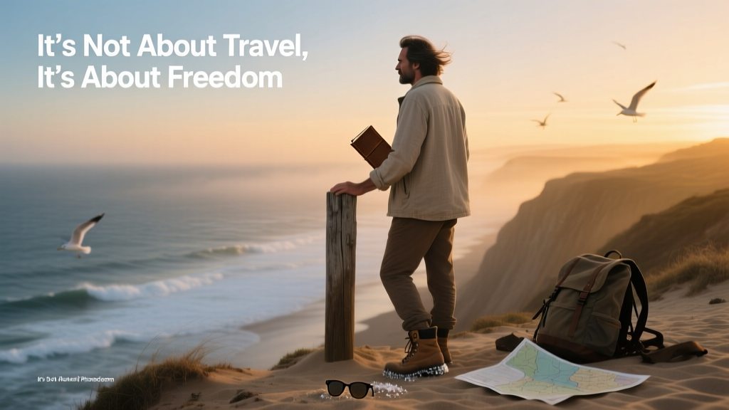 A solo traveler posing for a moody photo at sunset while standing on a beach
