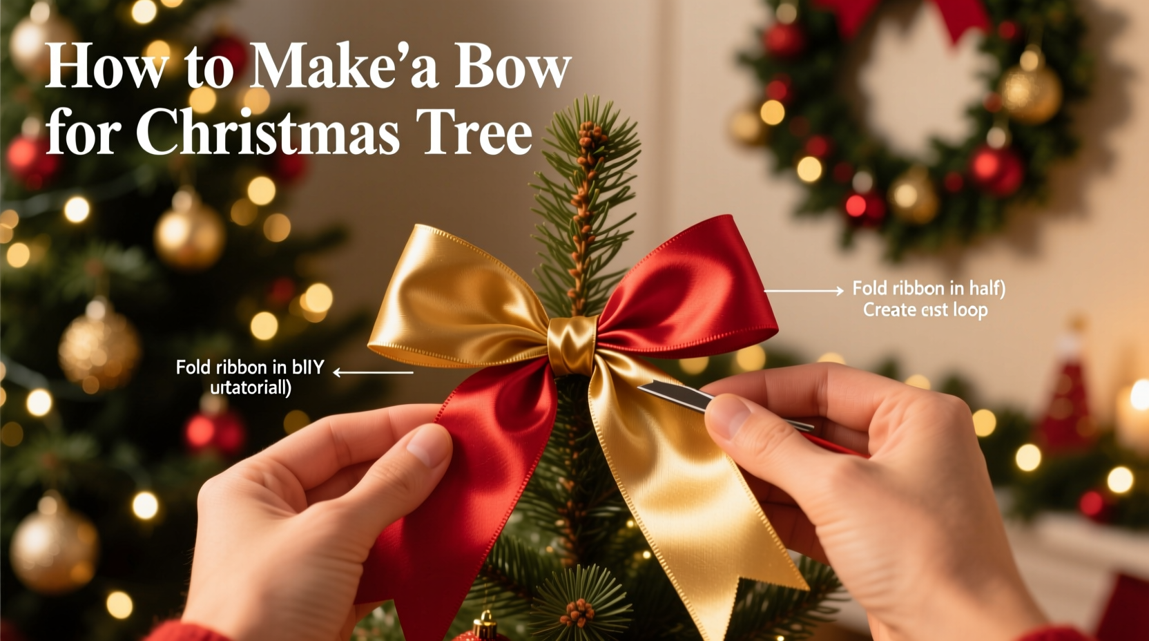 how to make a bow for christmas tree
