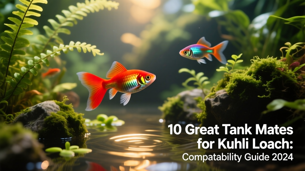 Fancy guppies swimming near plants in a well-planted freshwater aquarium