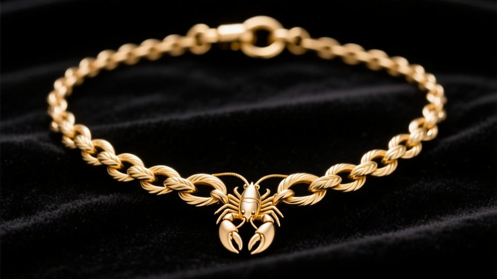 Macro shot of a 14k gold foxtail chain elven necklace showing intricate woven links and a secure lobster clasp on dark velvet.
