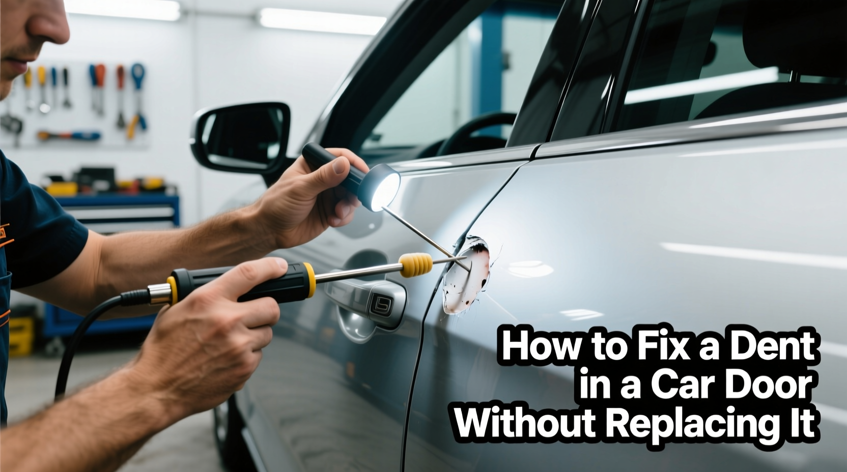 how to fix a dent in a car door