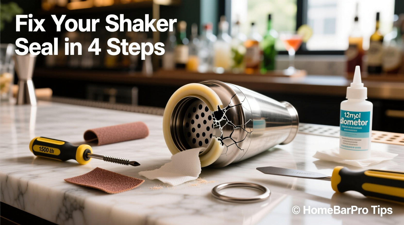 how to fix a broken cocktail shaker seal without buying a new set