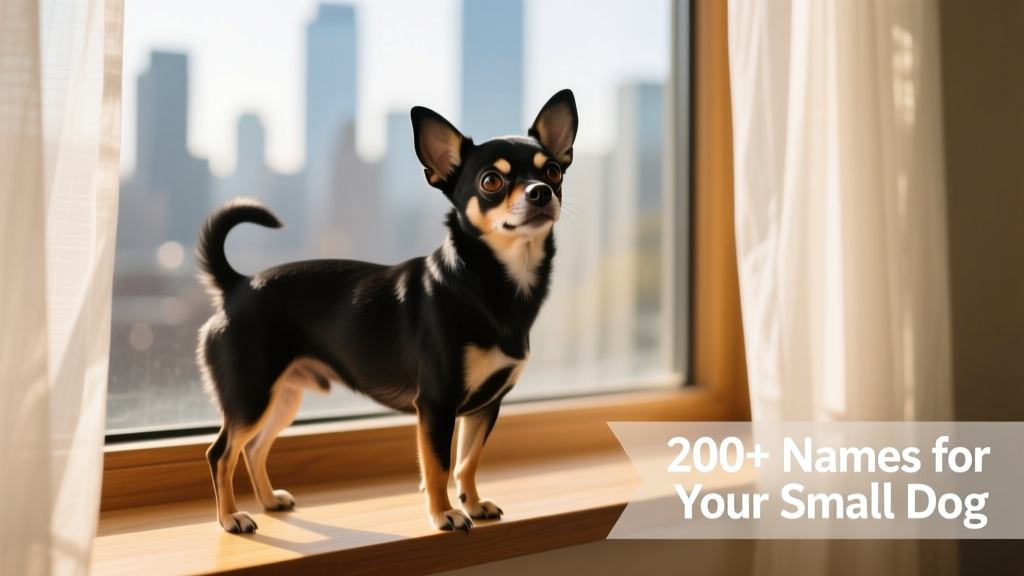 A confident Chihuahua standing tall on a windowsill, gazing out with bold, expressive eyes