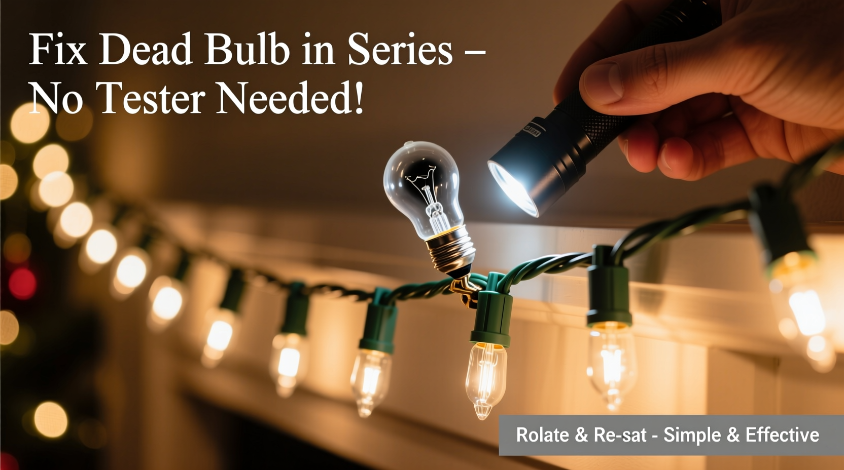 how to fix a single dead bulb in a series without a tester easy visual method