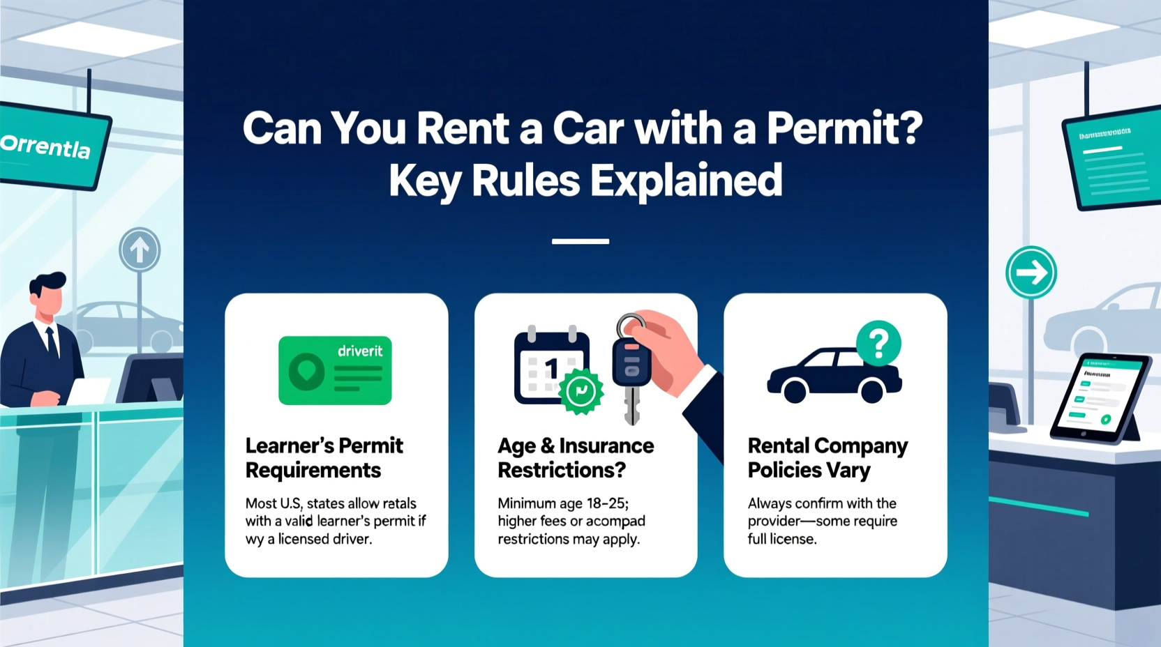 can you rent a car with a permit