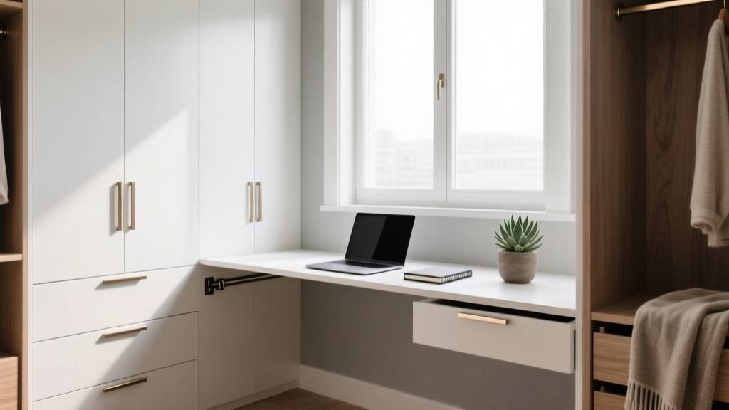 Closet Organizer with Built-in Desk: Smart Space Solutions