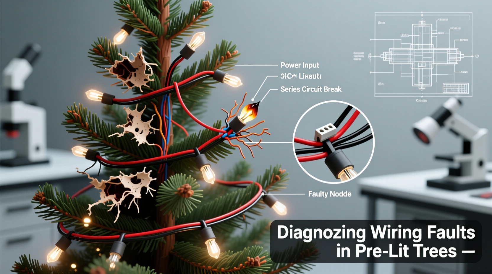 why does my prelit tree have dead sections diagnosing wiring problems