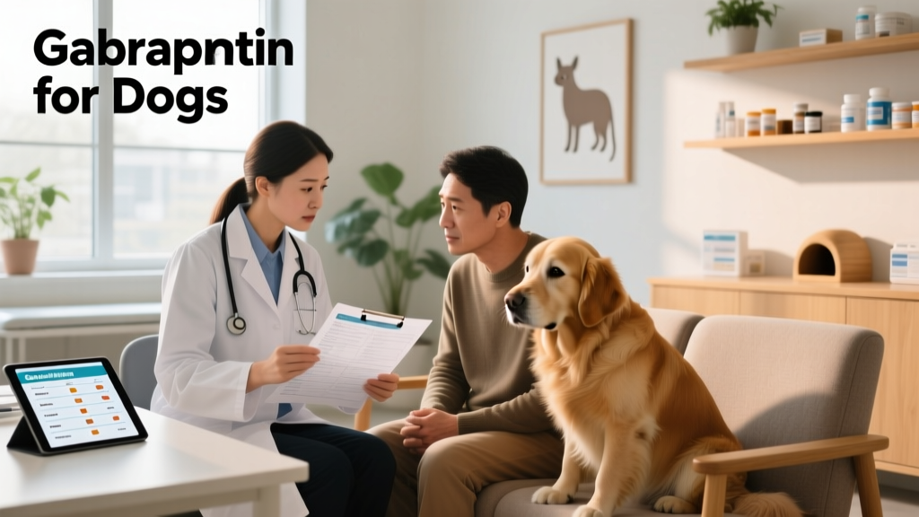Veterinarian reviewing a medical chart with a dog owner in a calm clinic setting