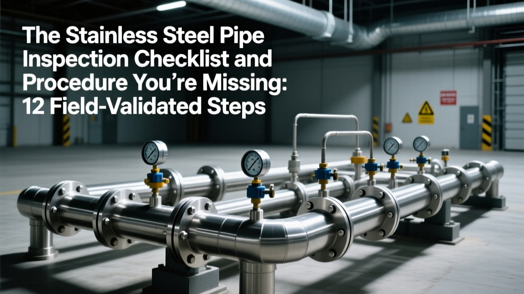 Stainless Steel Pipe Inspection Checklist: 12 ASME B31.3
