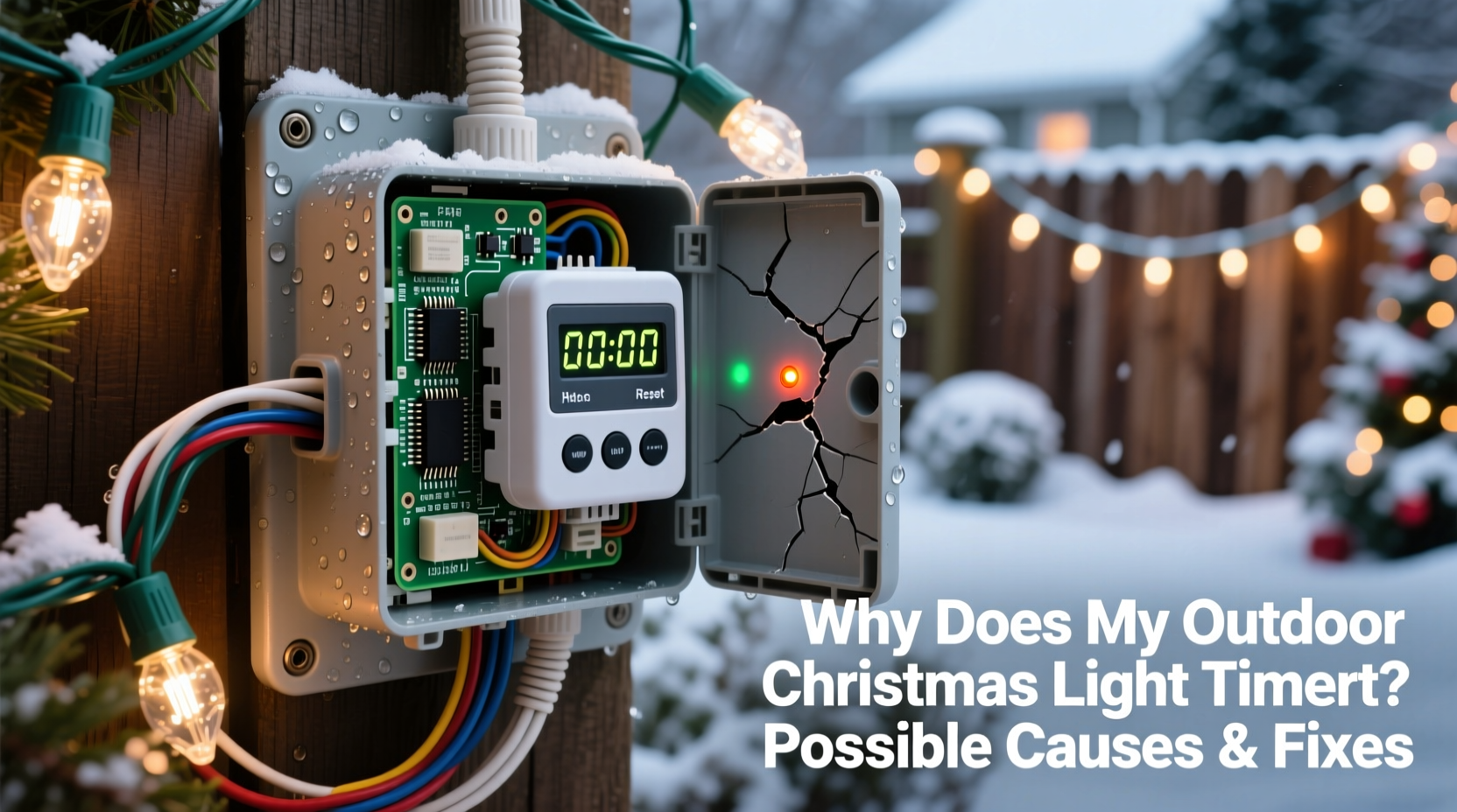 why does my outdoor christmas light timer reset itself possible causes and fixes