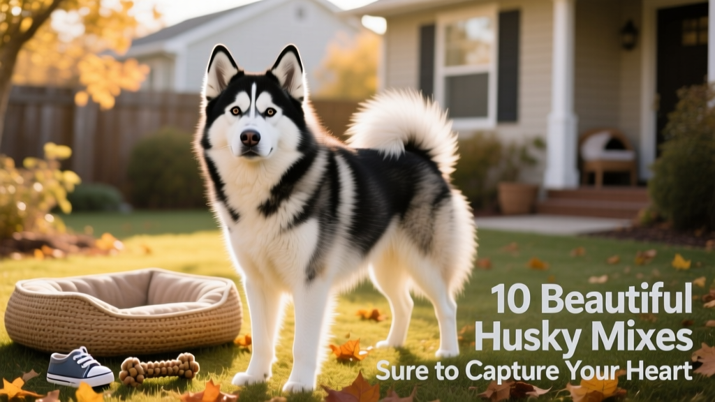 Huskimo with husky face with American Eskimo body and coat