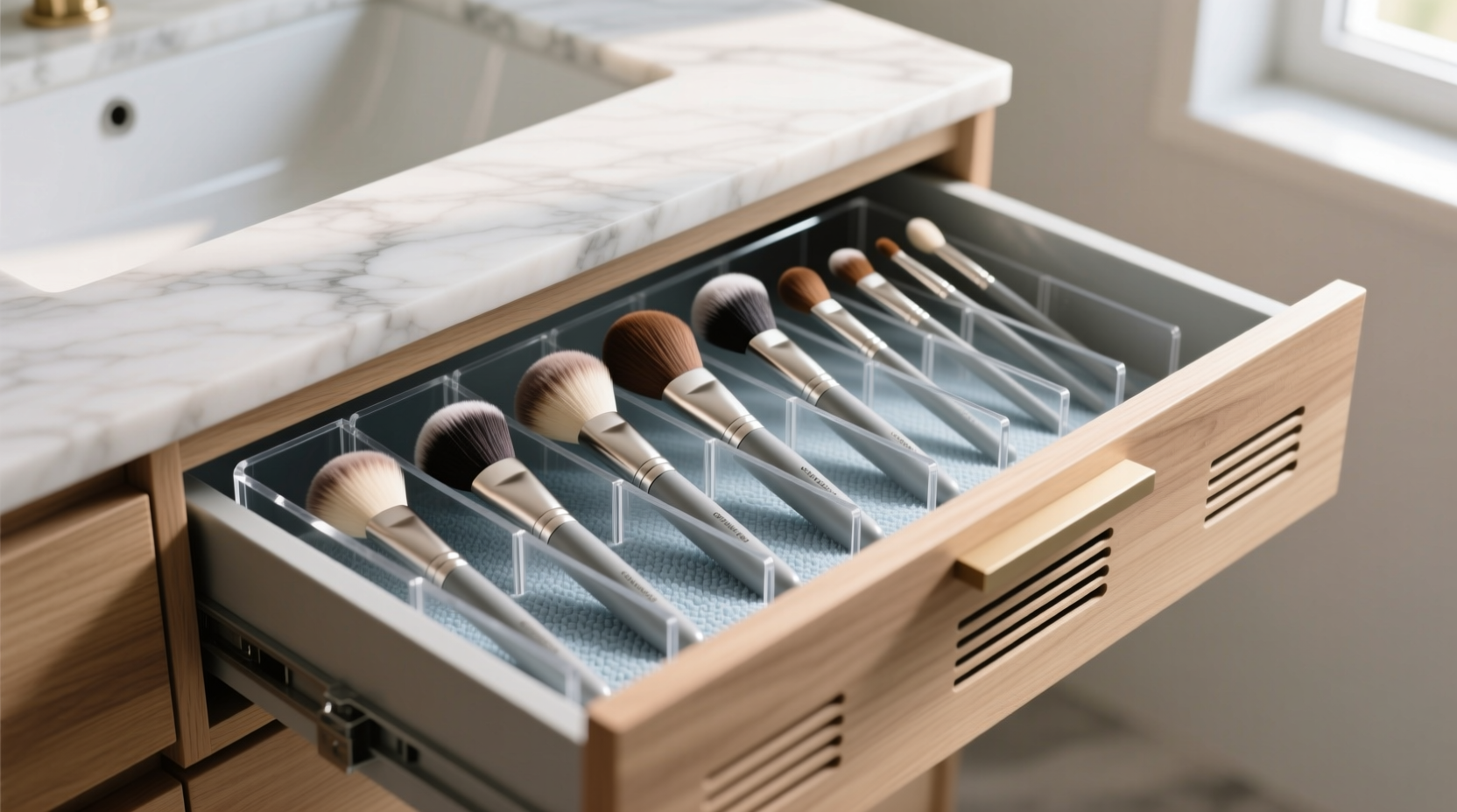 closet organization tips brush sponge storage