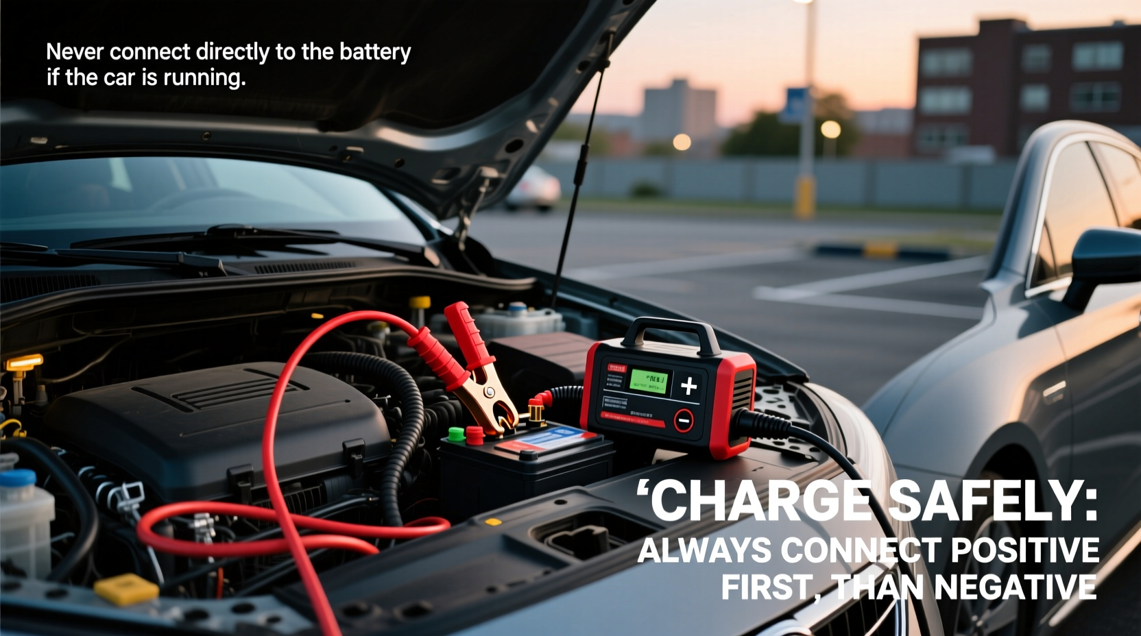 how to charge car battery while parked