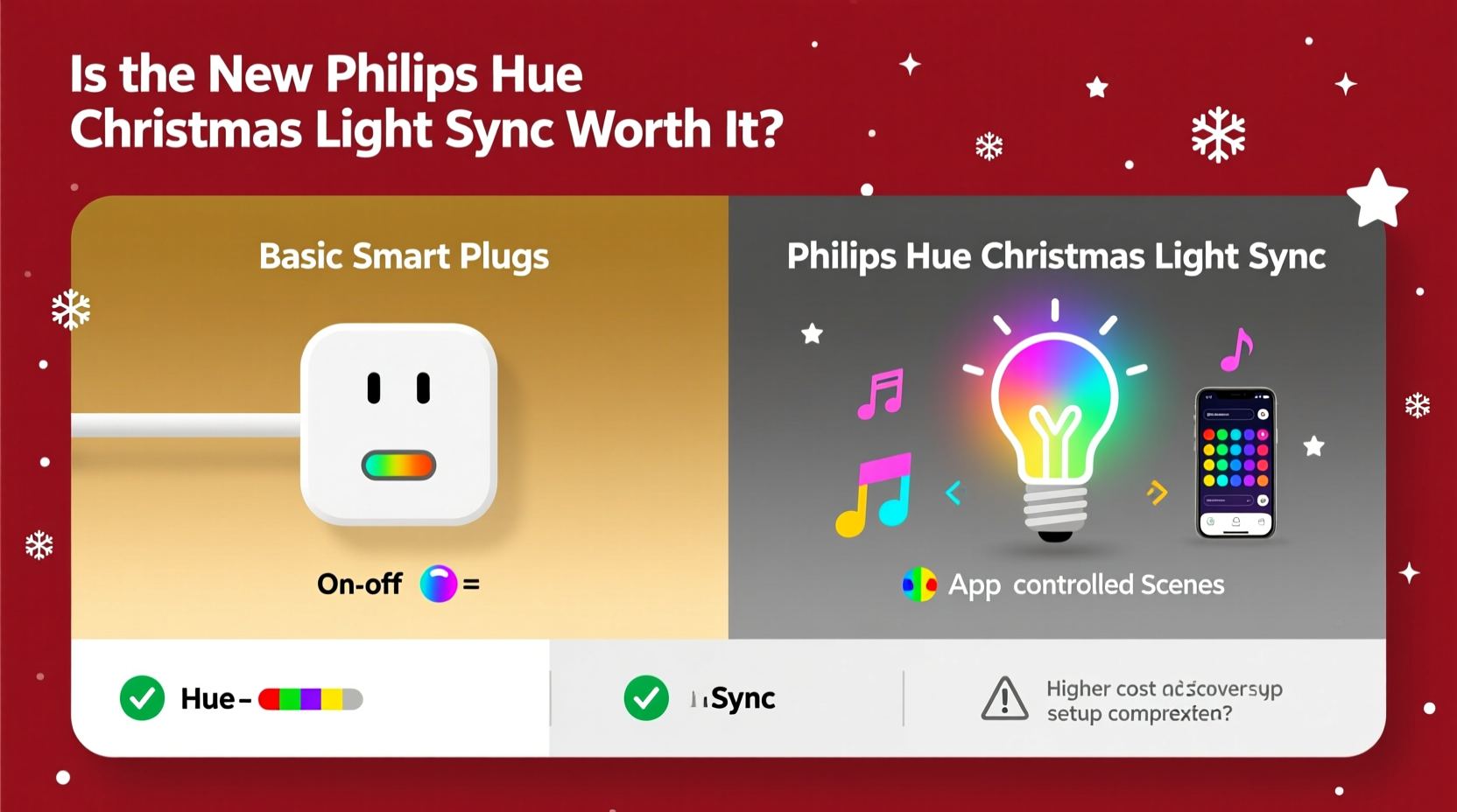 is the new philips hue christmas light sync really worth upgrading from basic smart plugs