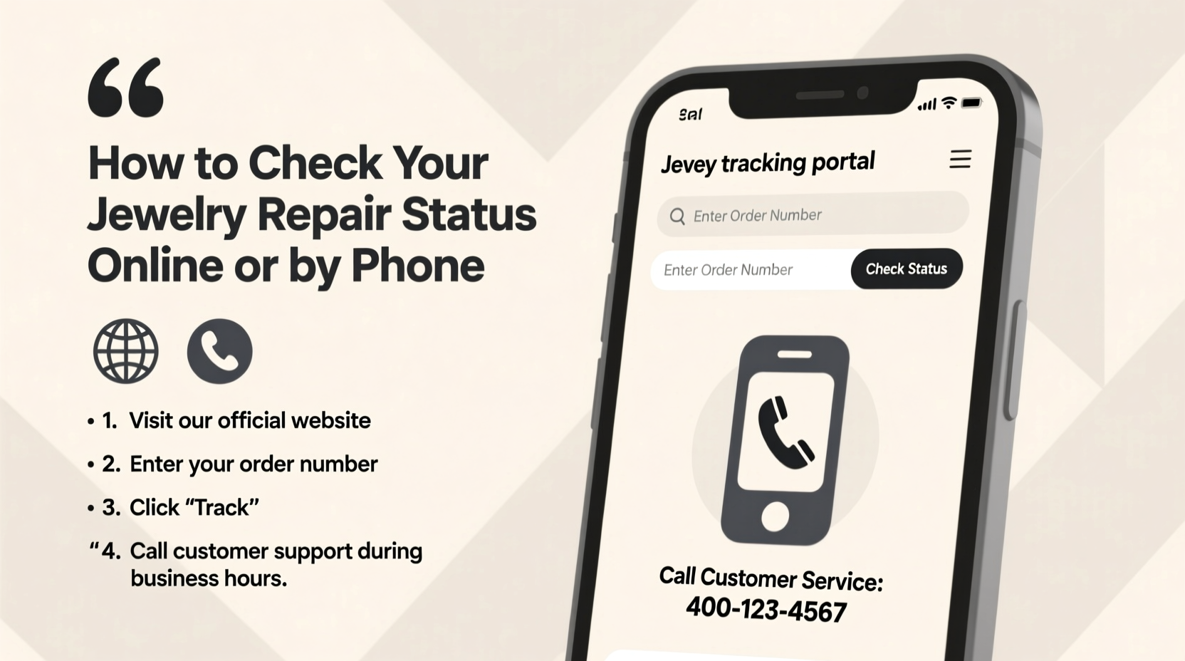 how can i check on the status of my repair