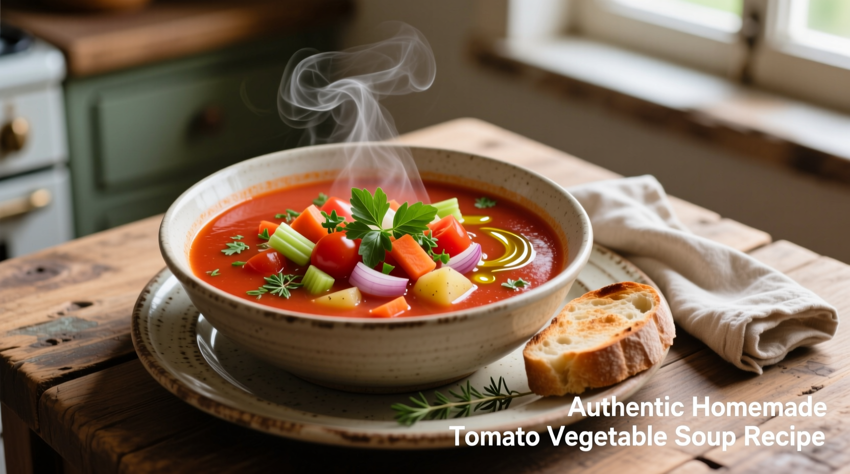 Perfect Homemade Tomato Vegetable Soup Recipe in 45 Minutes