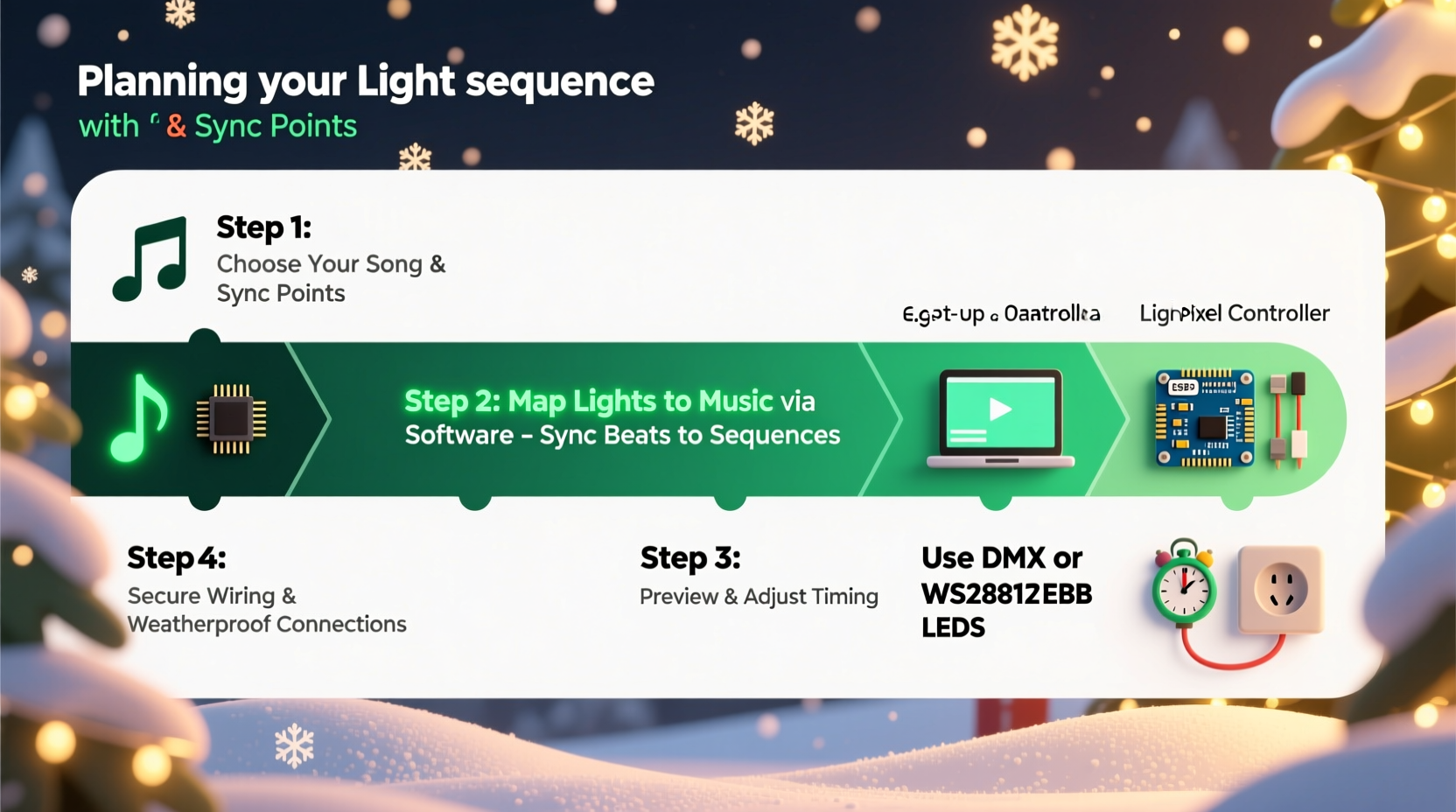 how to program synchronized music to your outdoor christmas light display step by step