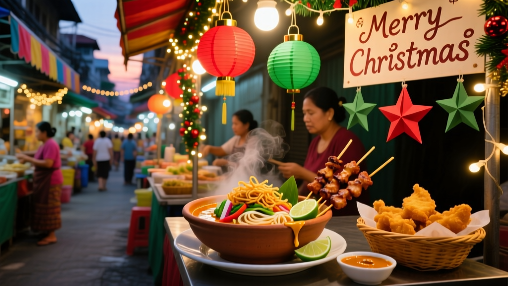Merry Christmas Street Food Style From Bangkok: A Festive Feast on the Sidewalk
