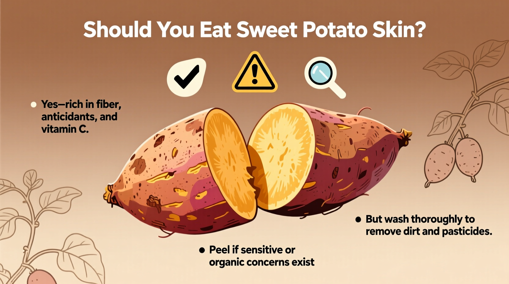 Yes, Eat Sweet Potato Skin: Nutrition Facts & Safety Tips