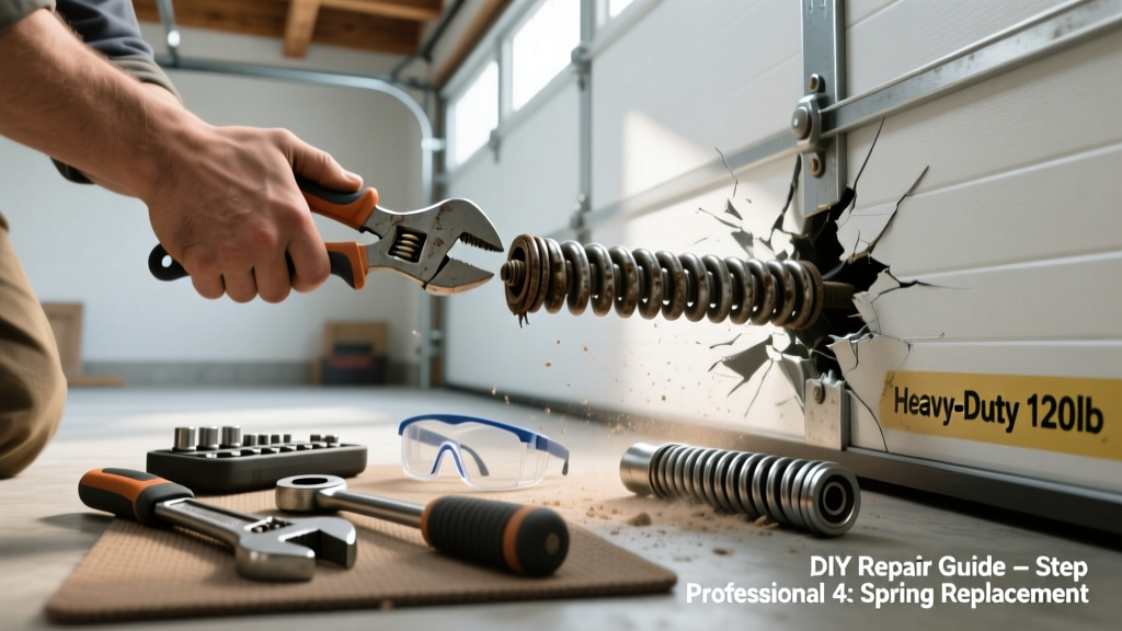 Fixing a Broken Garage Door Spring Making Noise