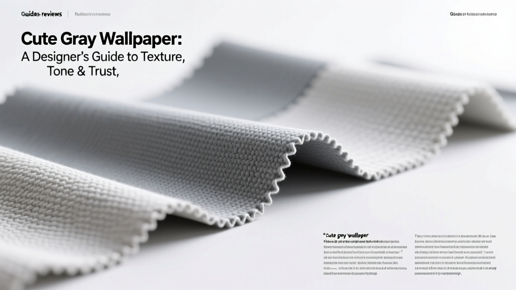 Cute Gray Wallpaper: A Designer’s Guide to Texture, Tone & Trust