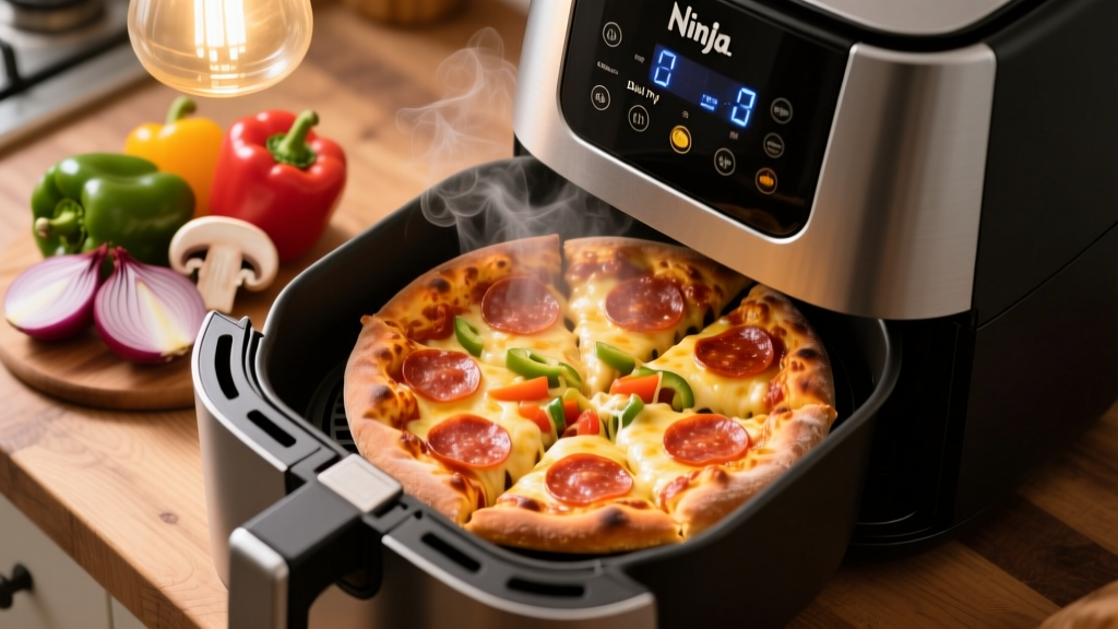 Perfect Frozen Pizza in Ninja Dual Air Fryer