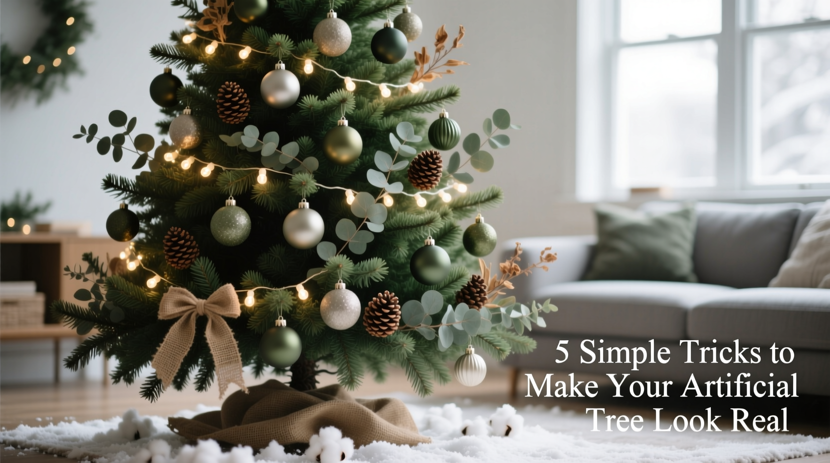 how to make your artificial christmas tree look more realistic with simple tricks