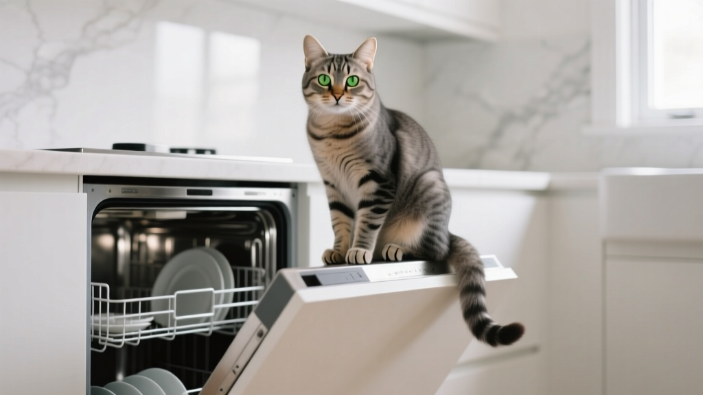 Why Cats Sit on the Dishwasher Door