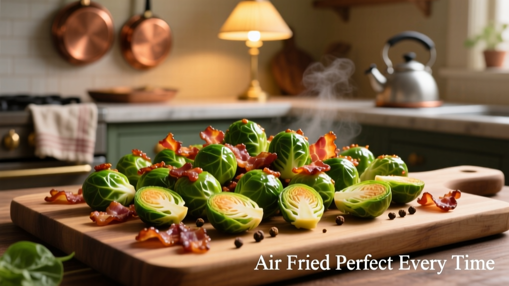Crispy Bacon Brussels Sprouts Air Fried (Perfect Every Time)