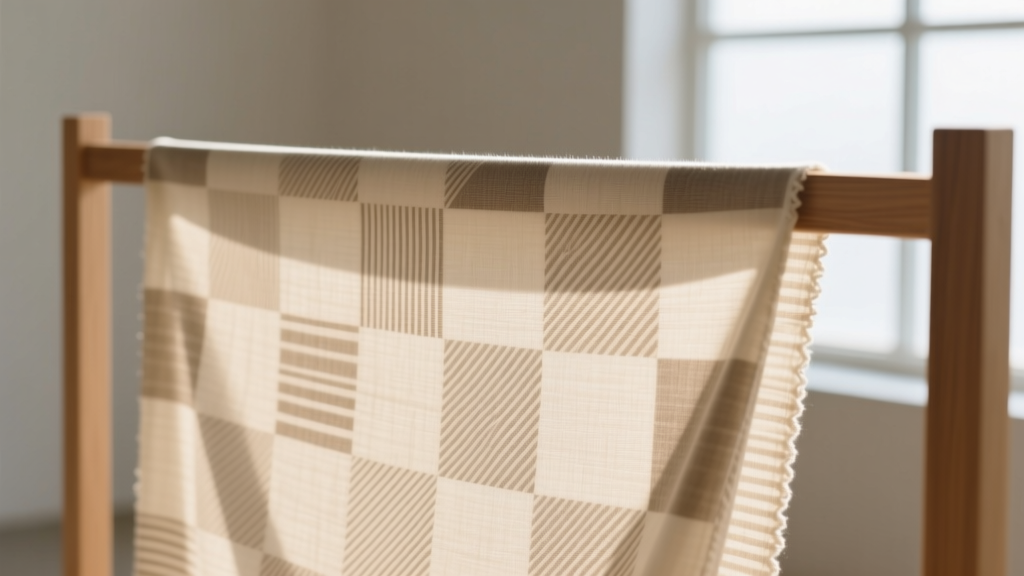 Light Strong Cotton Fabric with Stripes or Squares