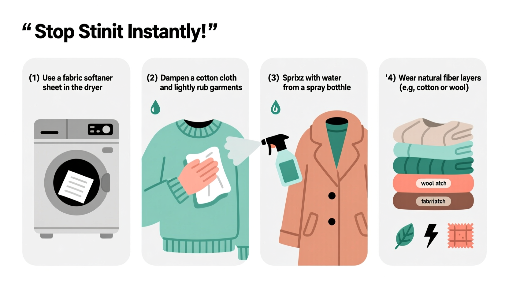 how to prevent static cling in winter clothes instantly