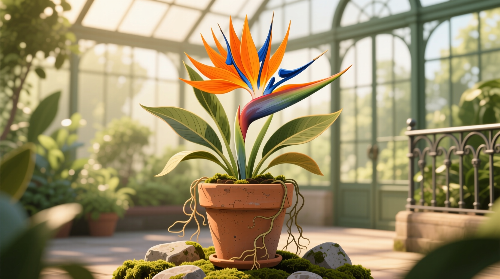 bird of paradise plant pot