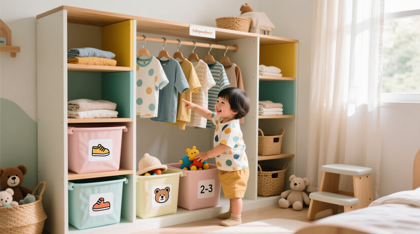closet organization tips for toddlers