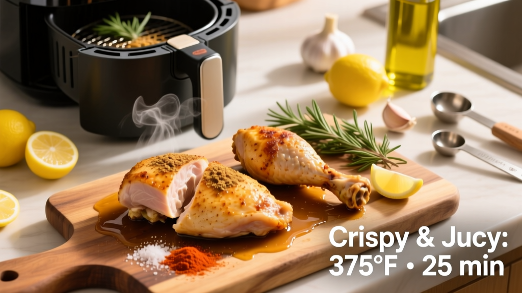 How to Cook a Half Chicken in an Air Fryer (Crispy & Juicy!)