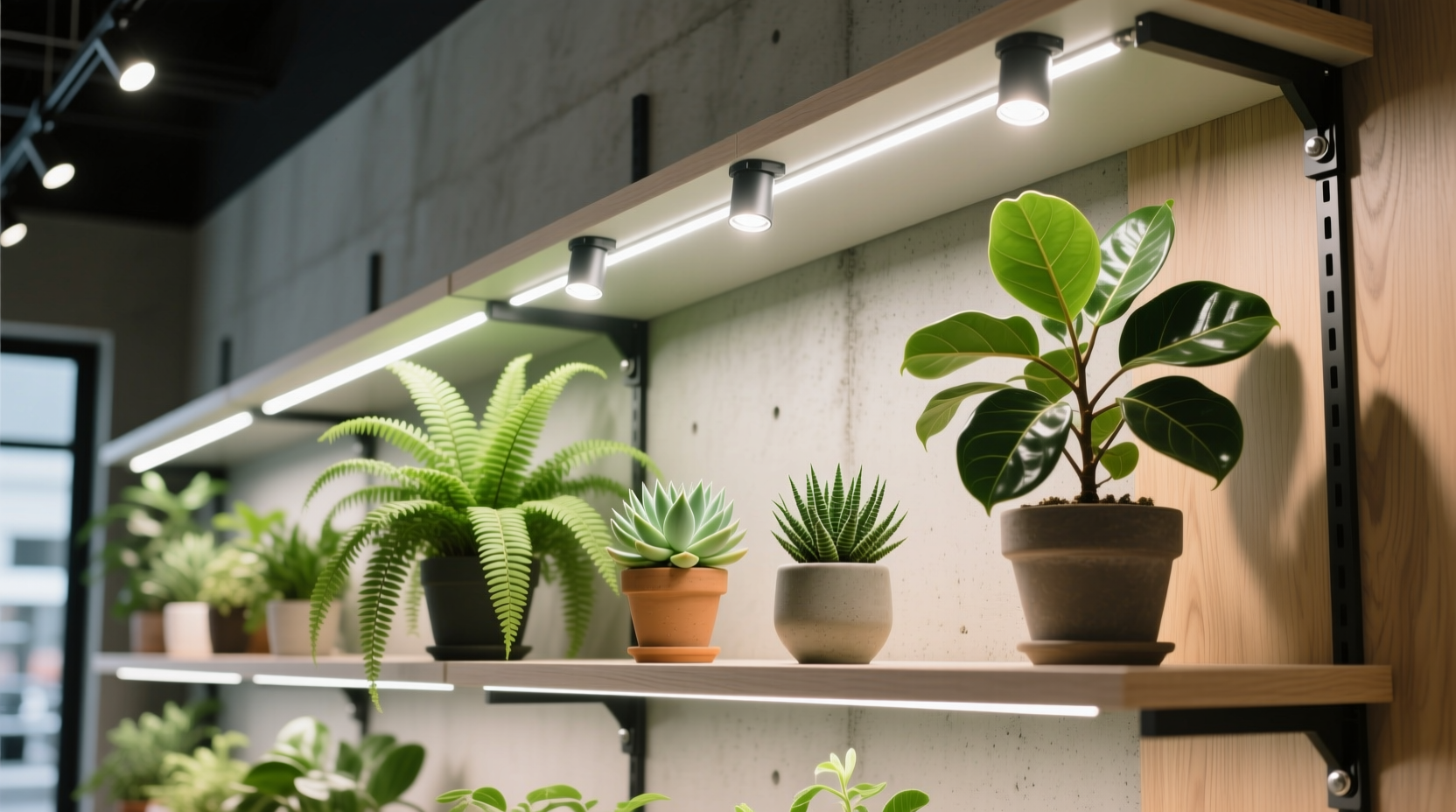 magnetic led spotlights for shelf plants