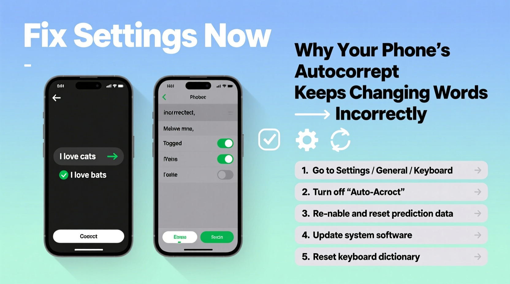 why does my phone autocorrect keeps changing words incorrectly fix settings now
