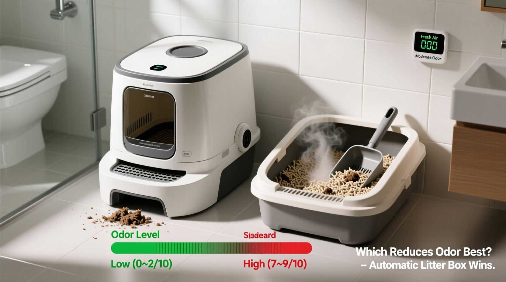 automatic litter box vs traditional which reduces odor best