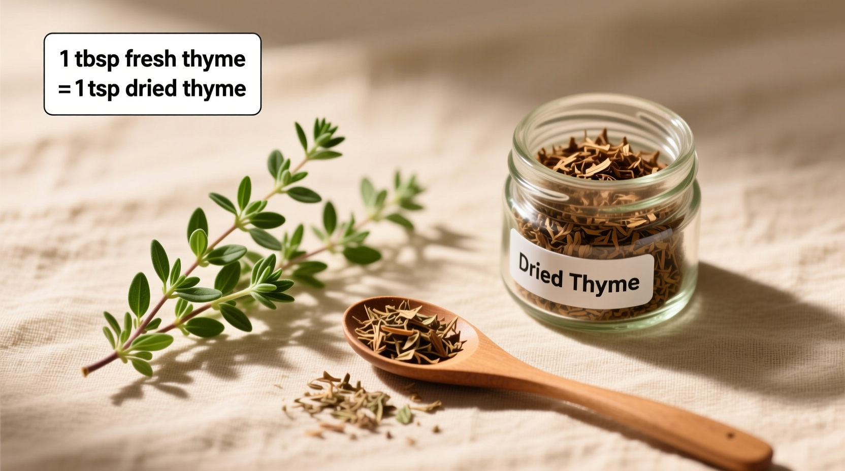 converting fresh thyme to dried tablespoon guide