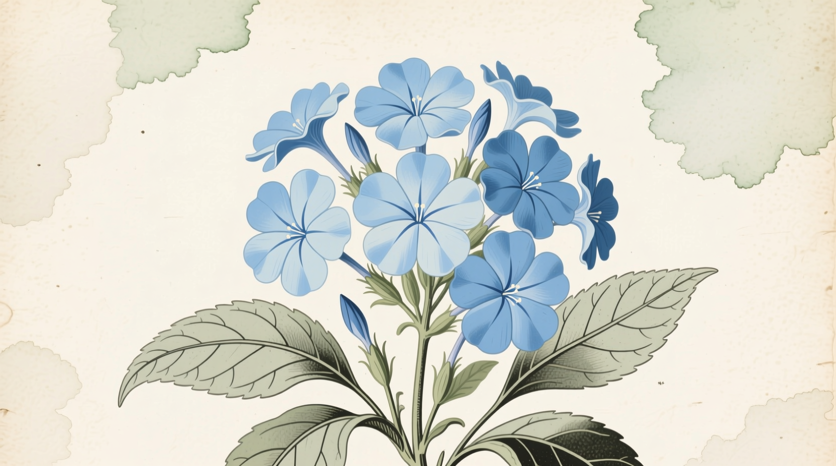 round blue flowers