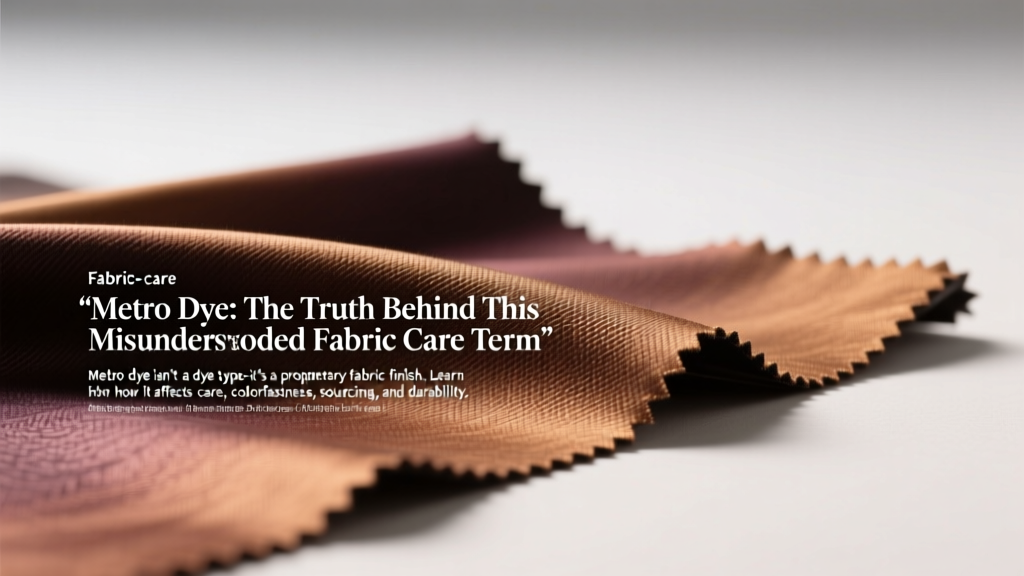 Metro Dye: The Truth Behind This Misunderstood Fabric Care Term
