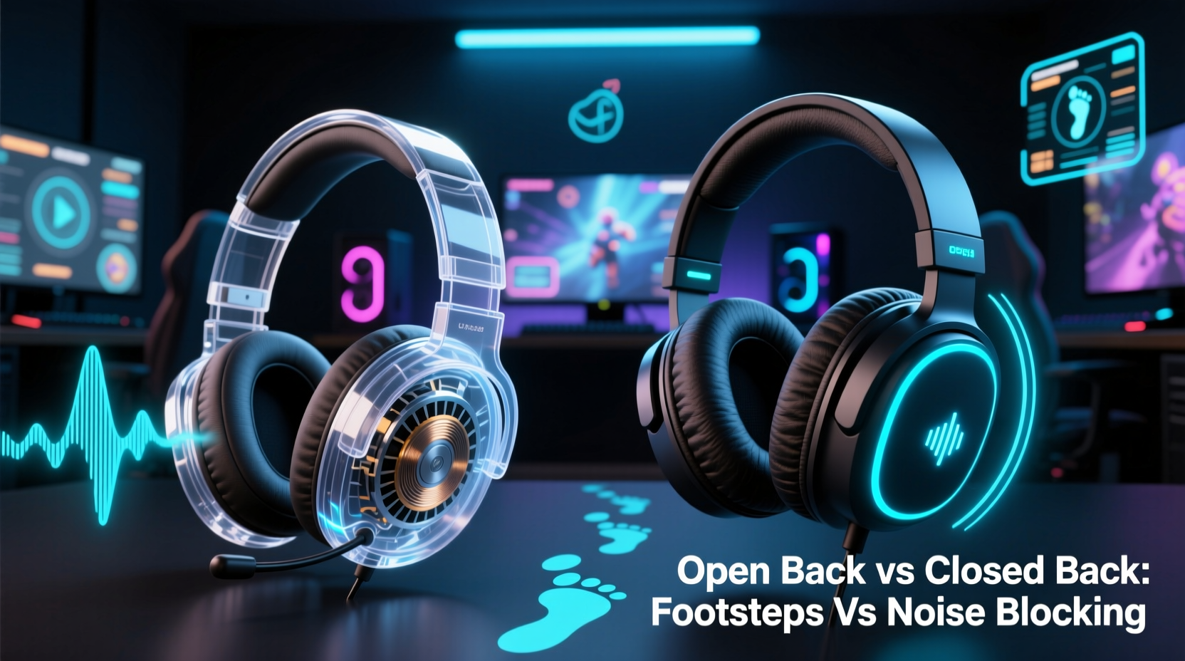 open back vs closed back headphones for gaming hearing footsteps vs blocking noise