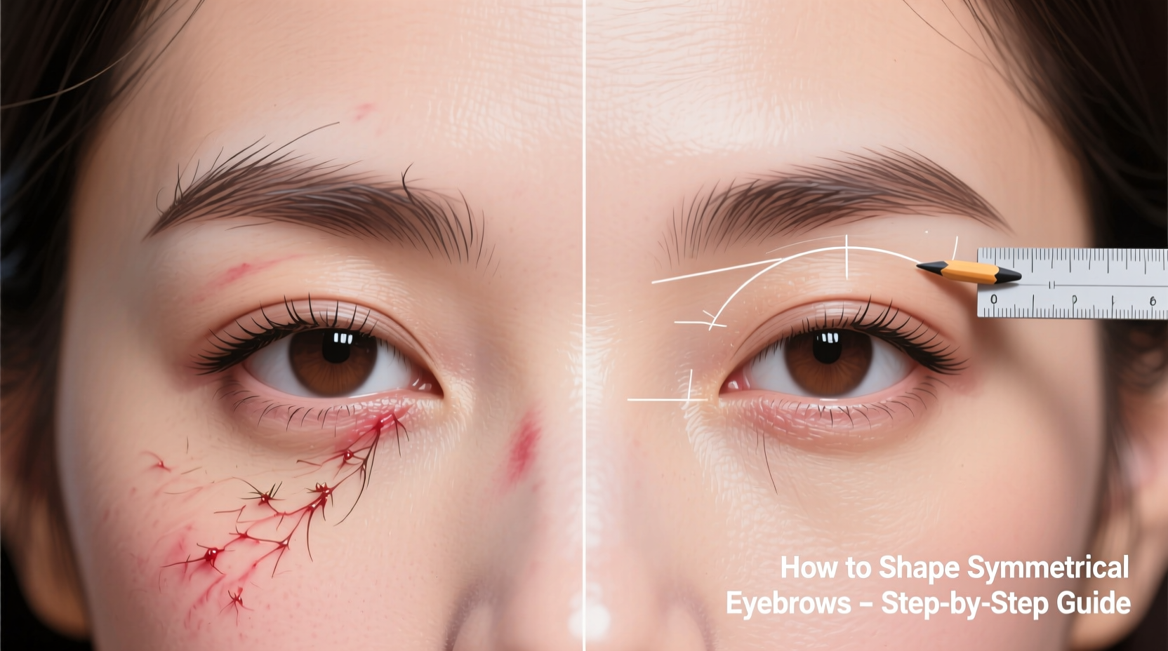 why do my eyebrows look uneven after plucking and how to shape them symmetrically