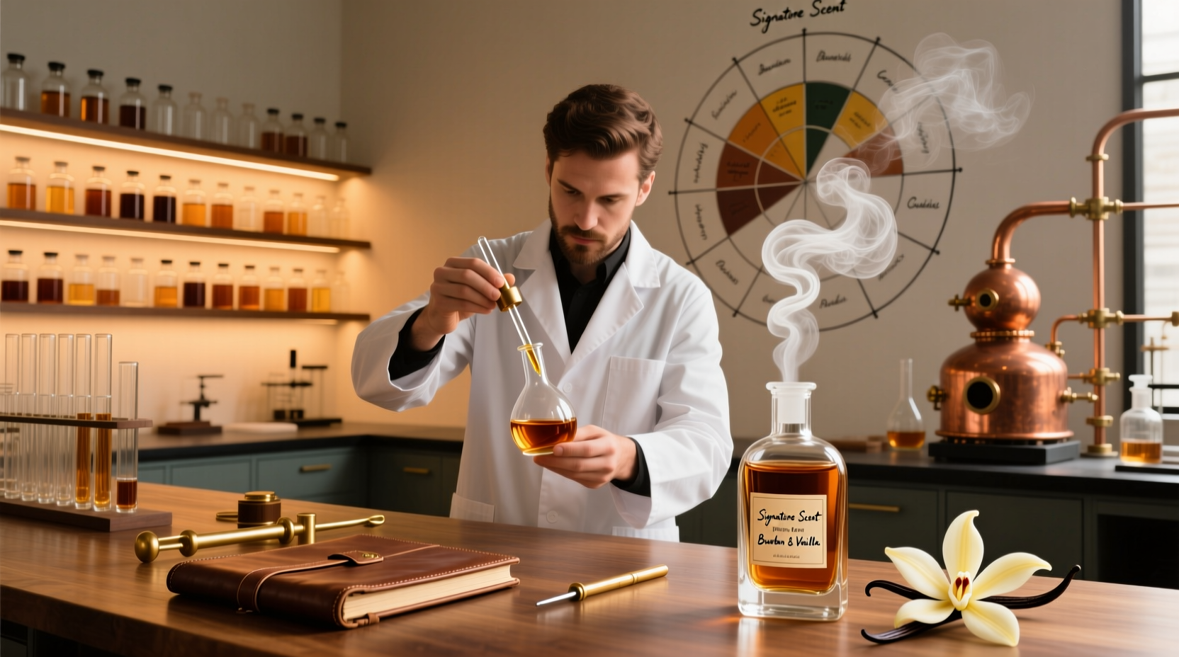 how to create a signature scent using bourbon and vanilla notes