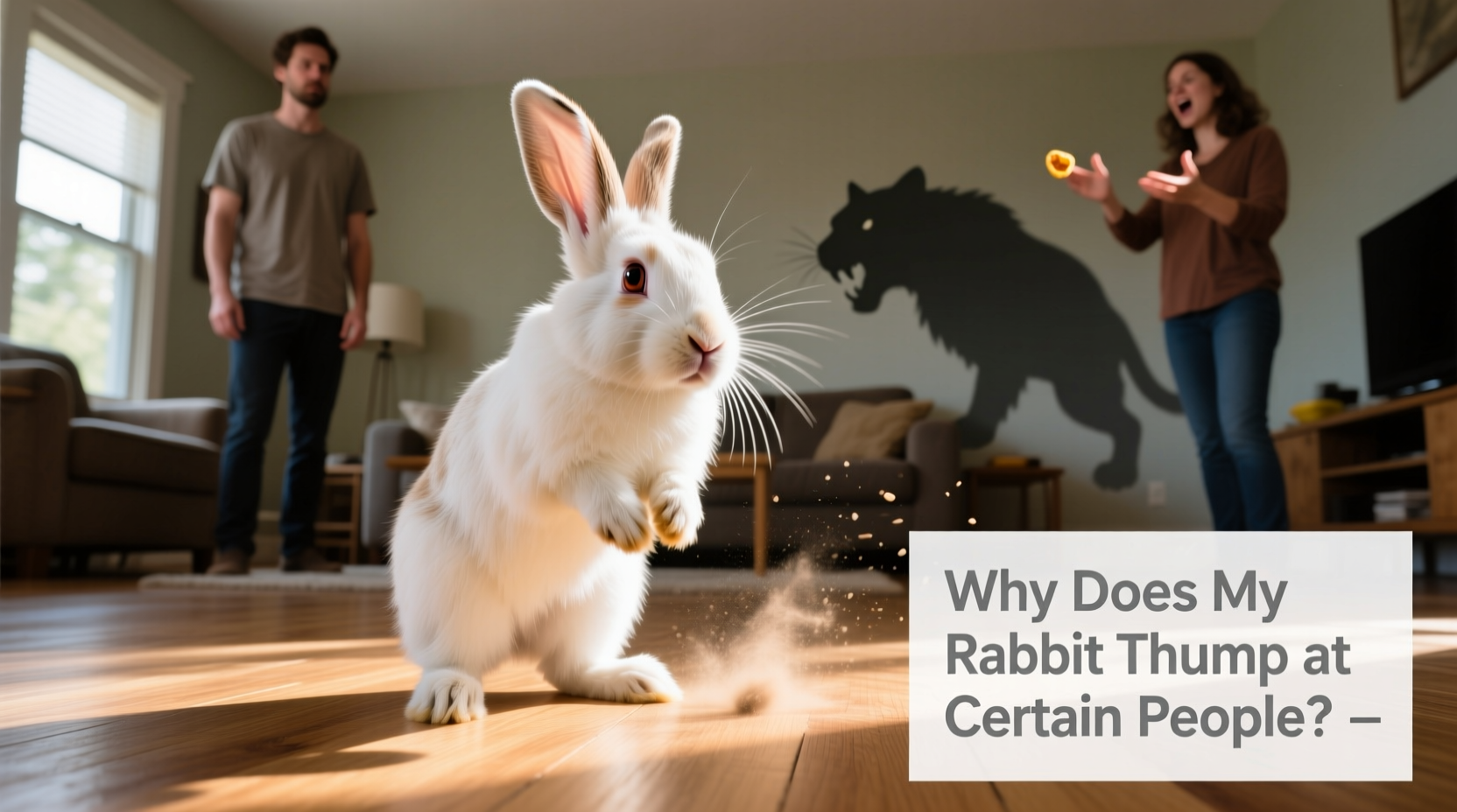 why does my rabbit thump at certain people behavior and bonding tips