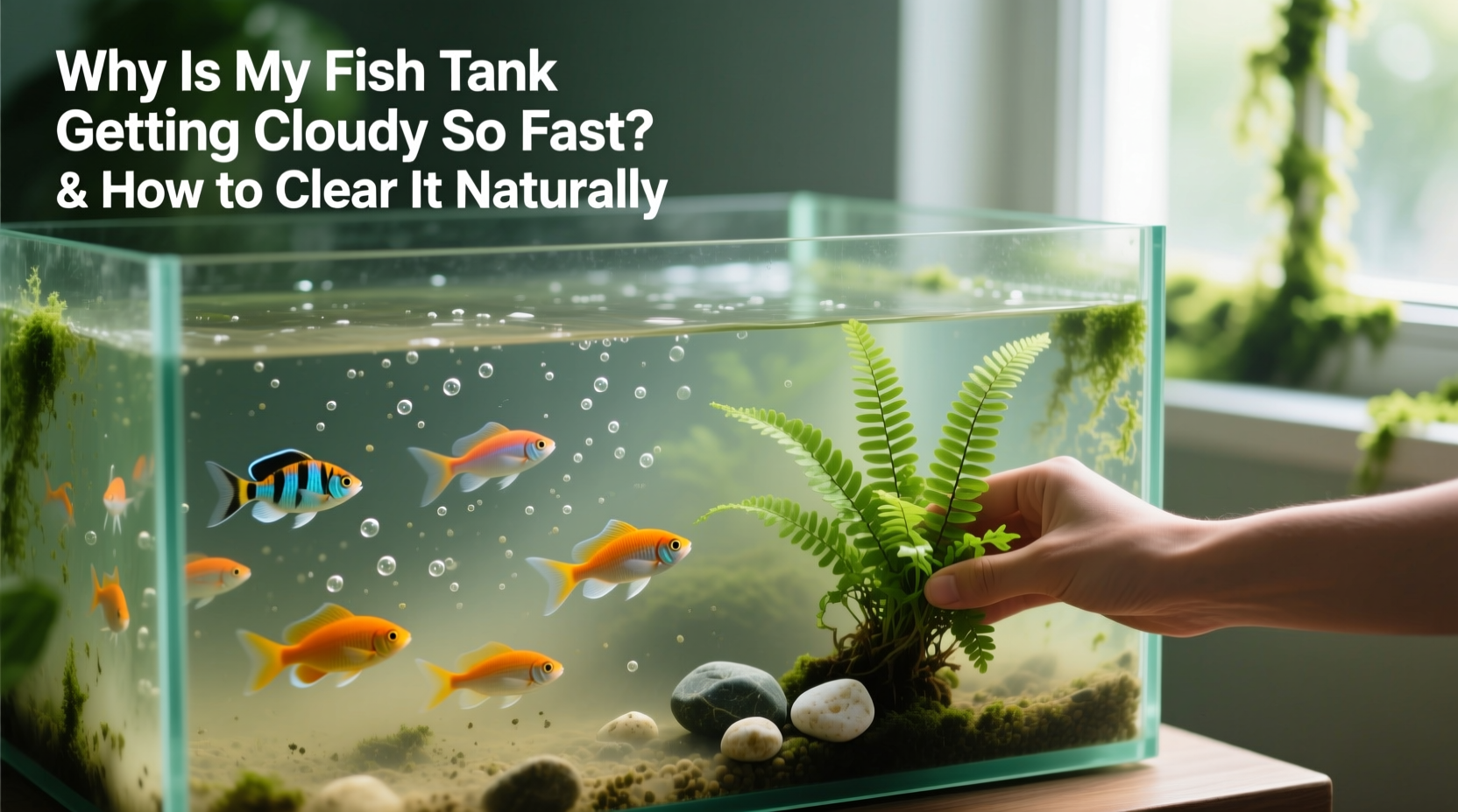 why is my fish tank getting cloudy so fast and how to clear it naturally