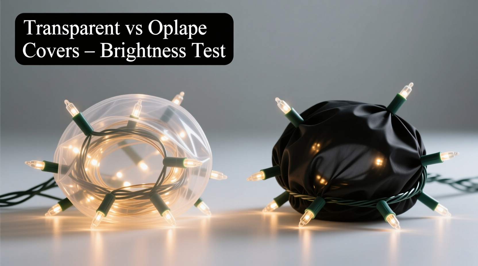 do transparent vs opaque christmas light covers affect brightness