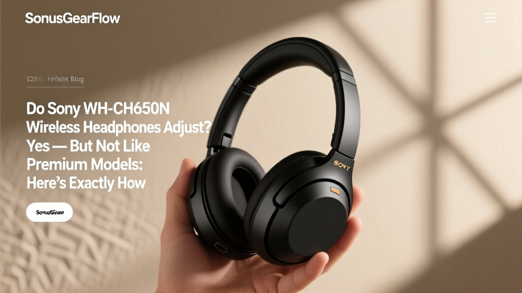 Sony WH-CH650N Fit & Adjustability: How They Extend, Rotate