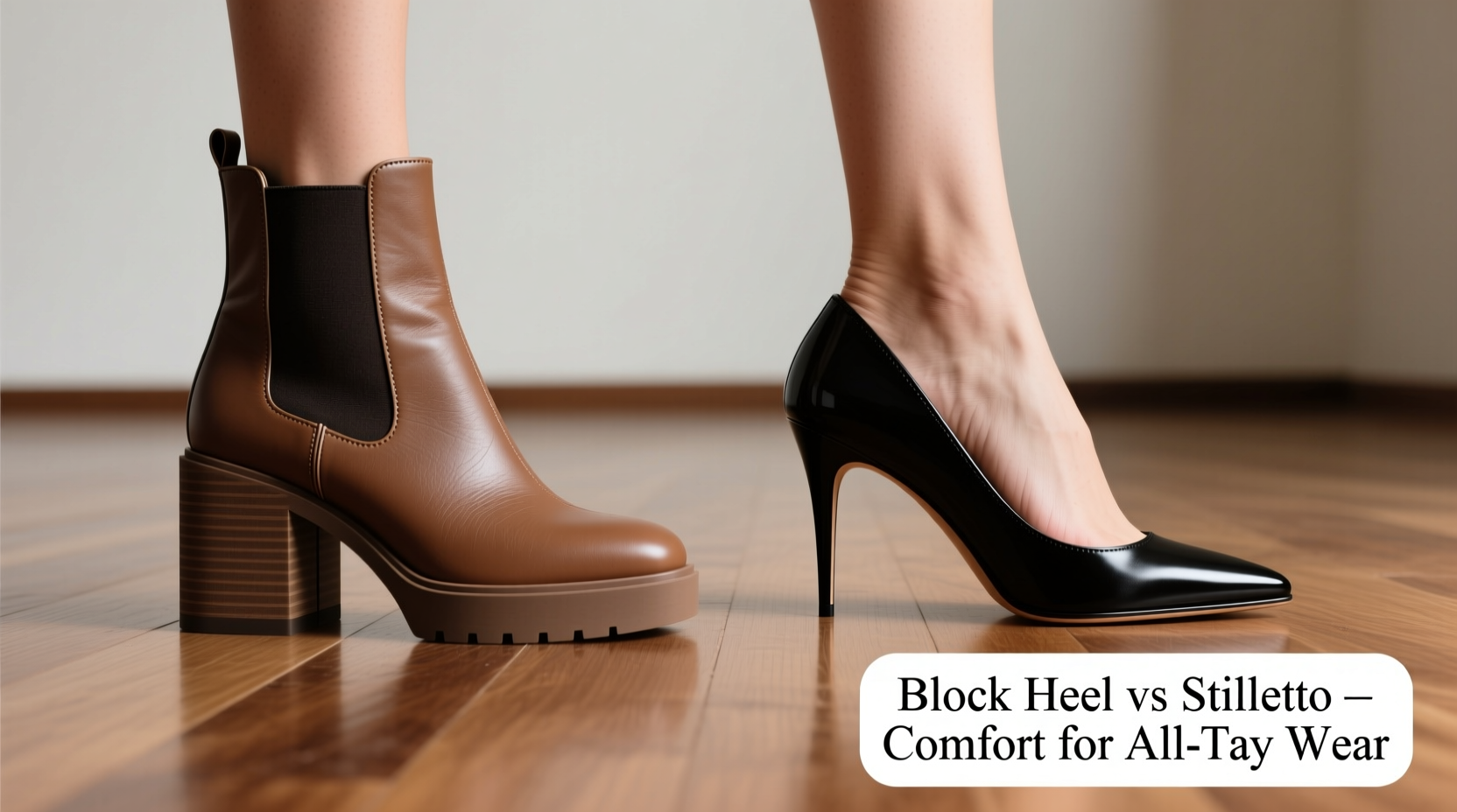 ankle boots with block heel vs stiletto which is more comfortable for all day wear